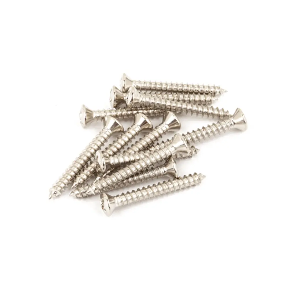 Fender 12 Vintage Style Bass Telecaster Bridge Strap Button Mounting Screws Phillips Head In Nickel 1