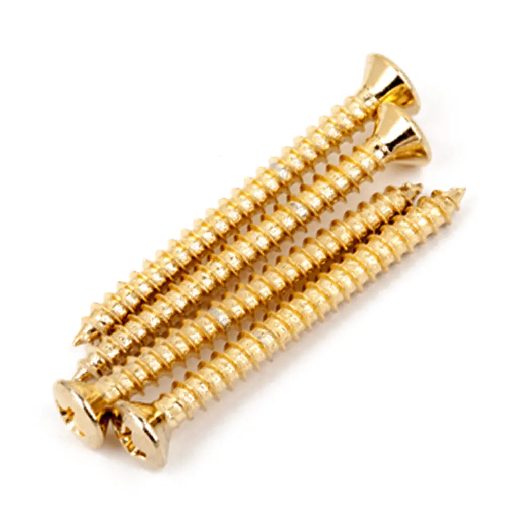 Fender Neck Mounting Screws (4) - Gold 1
