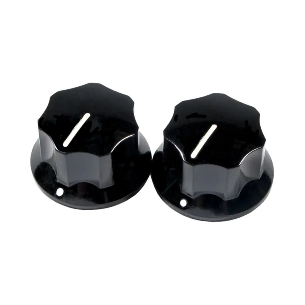 Fender 2 Pure Vintage 1965 Jaguar Skirted Knobs In Black 1