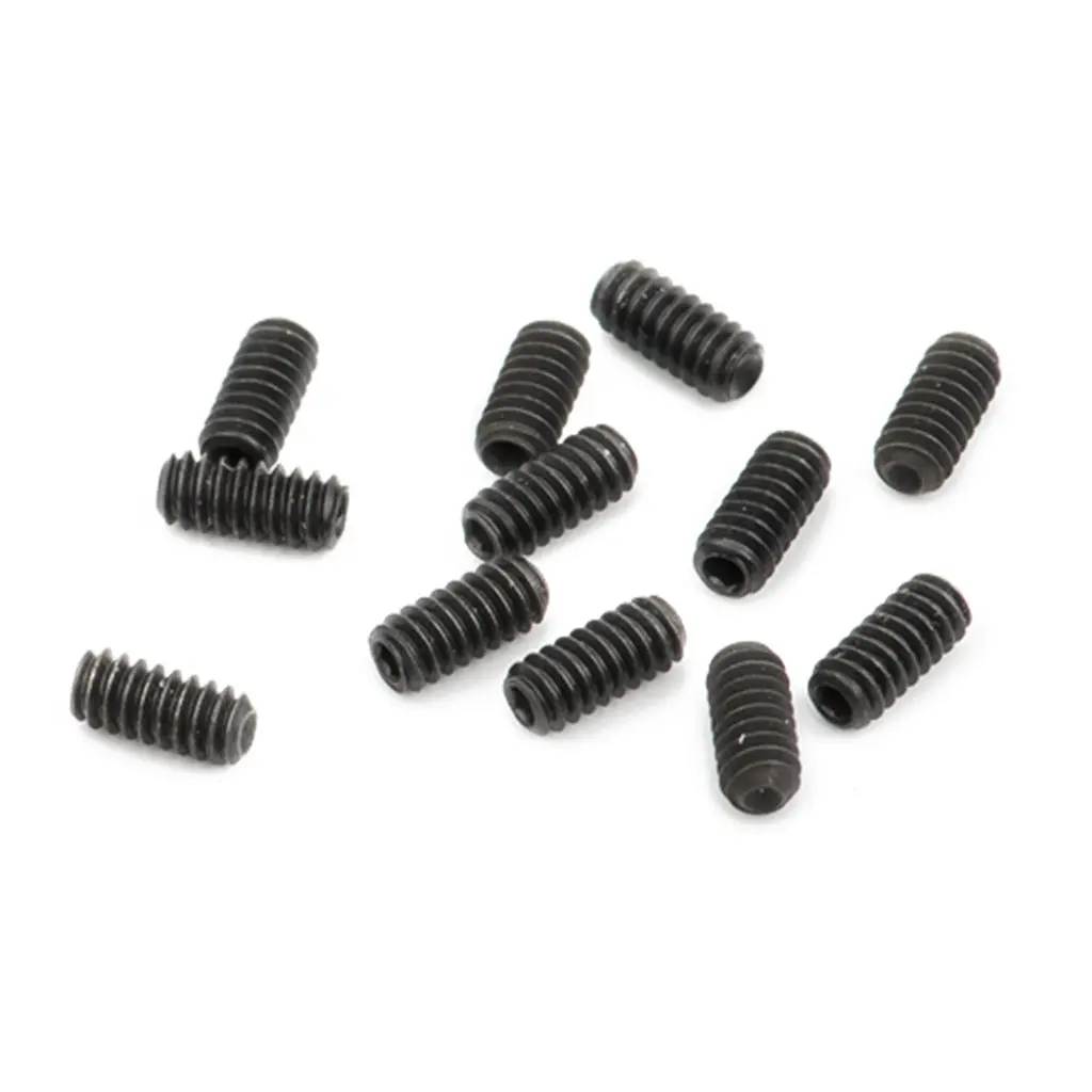 Fender 12 American Series Guitar Bridge Saddle Height Adjustment Screws 1/4 Inch In Black 1