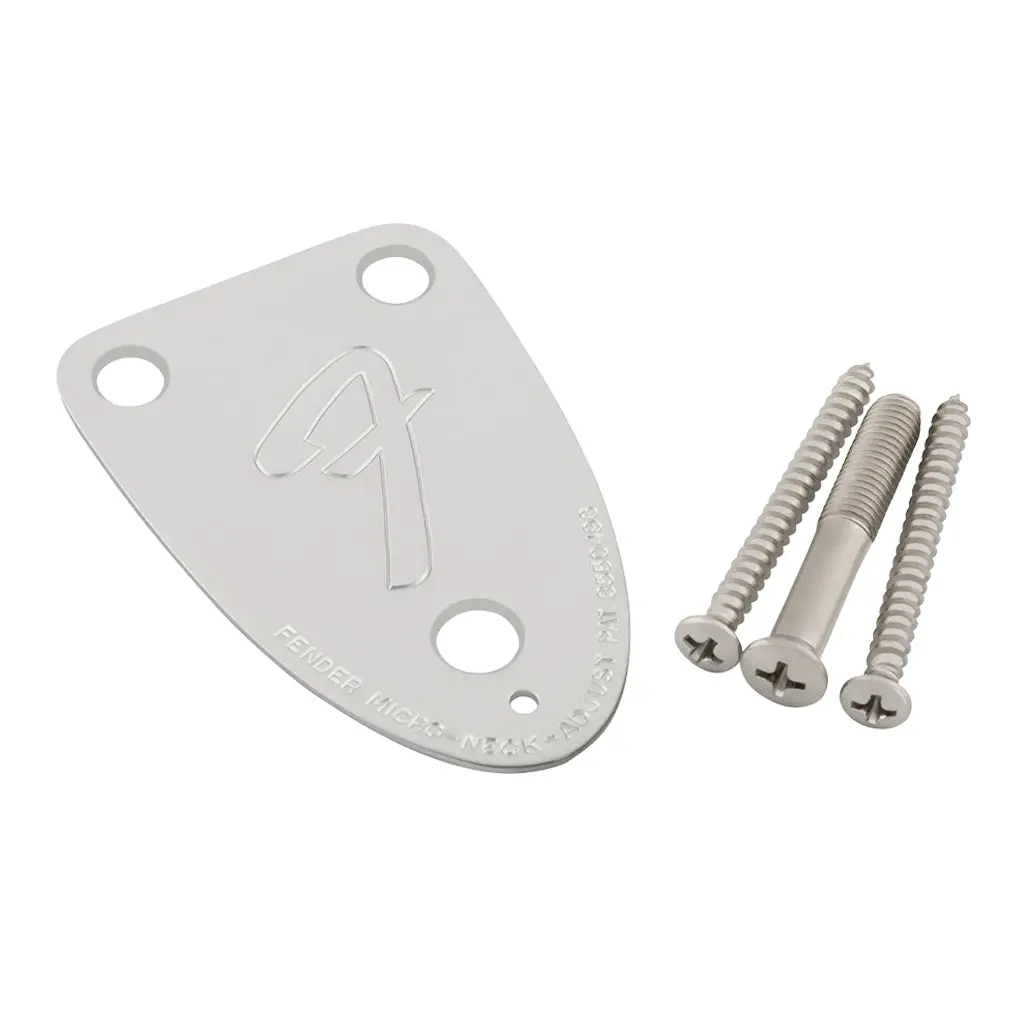 Fender 70S Vintage Style 3 Bolt F Stamped Guitar Neck Plate In Chrome 1