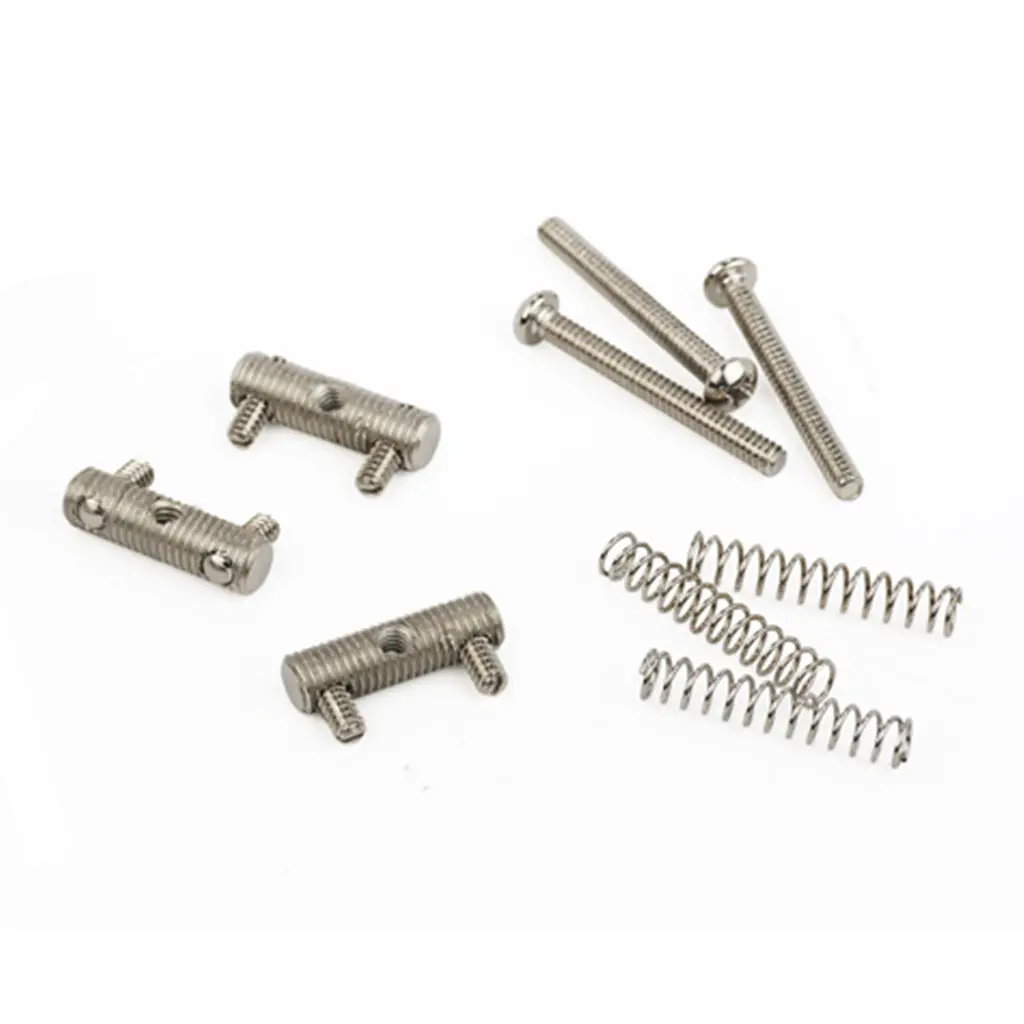 Fender American Vintage Telecaster 3 Threaded Bridge Saddles In Nickel 1