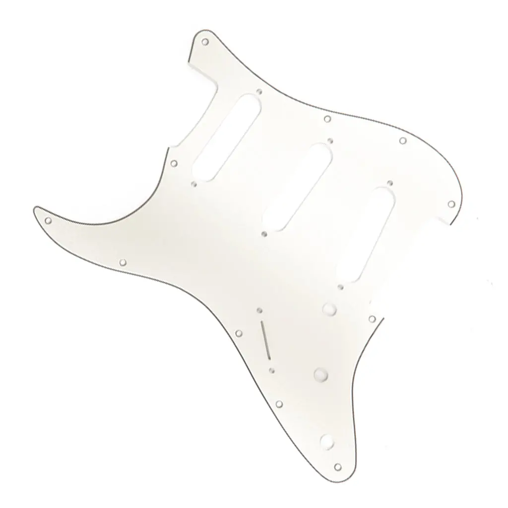 Fender - Pickguard, Stratocaster® S/S/S (Left Hand), 11-Hole Mount, Parchment, 3-Ply 1