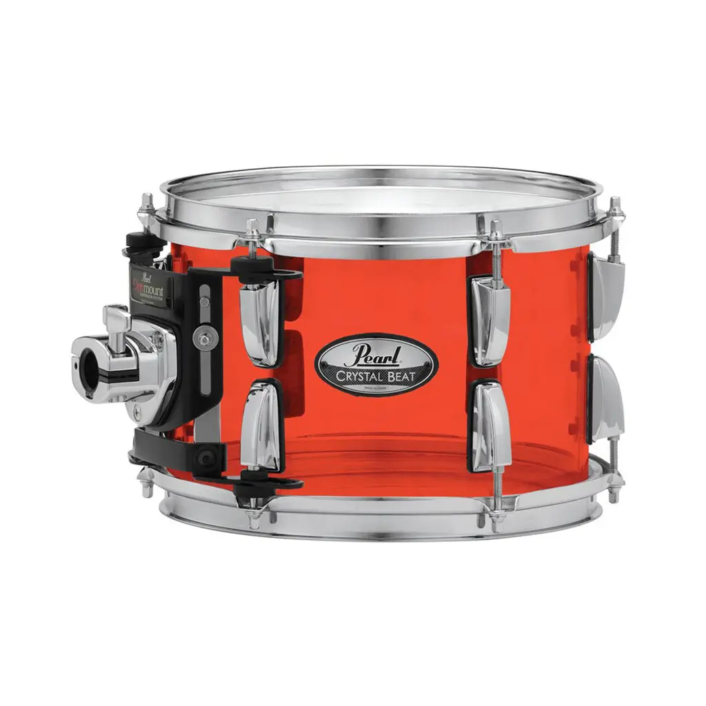 Pearl Crb Crystal Beat 8 X 7" Tom With Optimount - Ruby Red 1