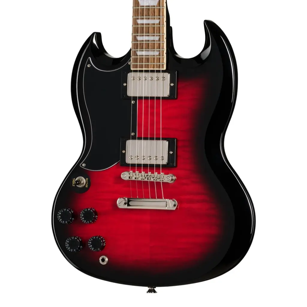 Epiphone Sg Tribute Electric Guitar - Cherry Burst, Left Handed 1