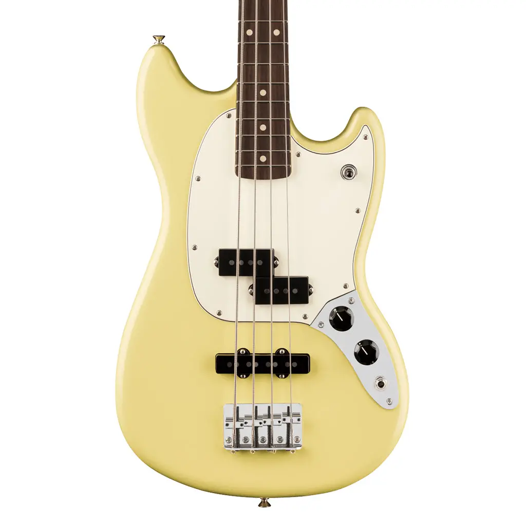 Fender Player Ii Mustang Bass Rosewood Fretboard Hialeah Yellow 1