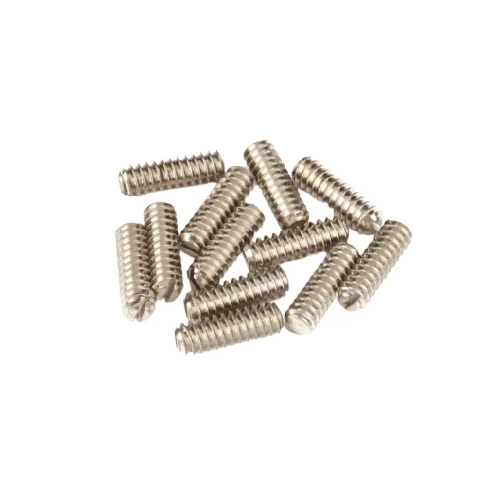 Fender American Vintage Telecaster Saddle Height Screws 6-32 X 7/16" Slotted Nickel (12) 1