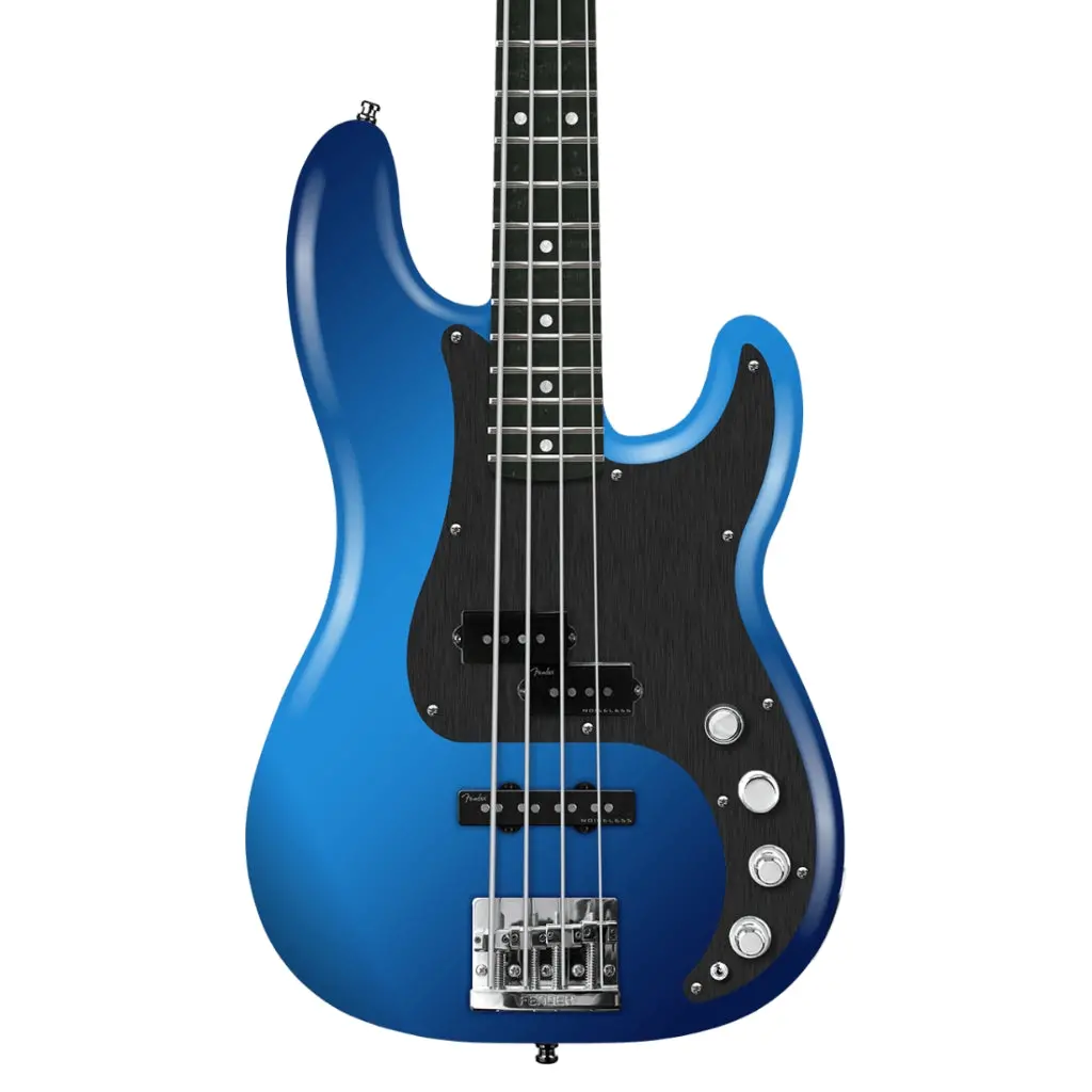 Fender American Ultra Ii Ebony Fingerboard Precision Bass - Noble Blue 1