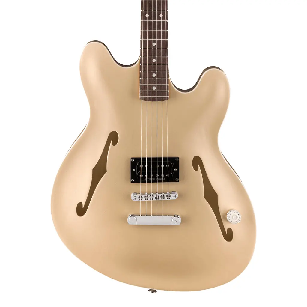 Fender Tom Delonge Starcaster In Satin Shoreline Gold 1
