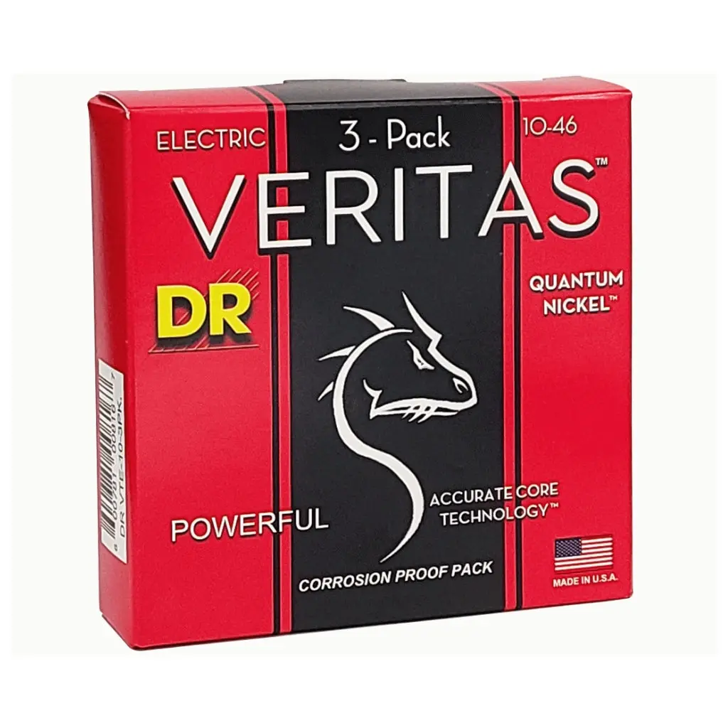 Dr Veritas Coated Core Technology Electric Guitar Strings -  3-Pack Medium 10-46 1