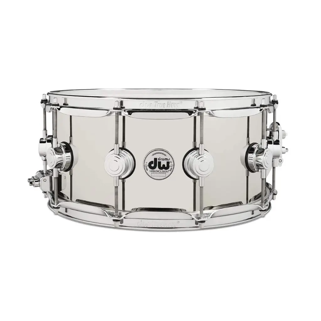 Dw Collector's Series Metal Snare Drum - 6.5 X 14-Inch - Nickel Over Brass - Chrome Hardware 1