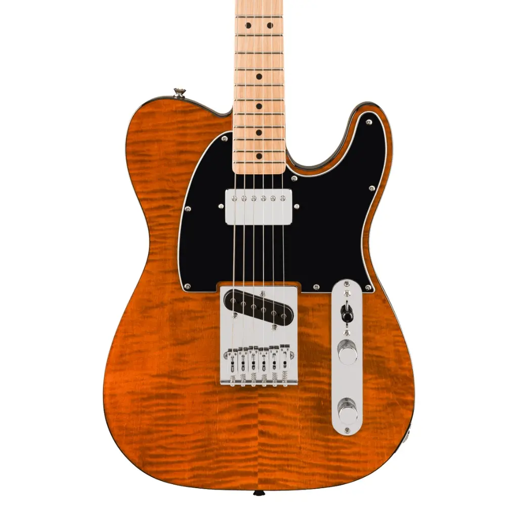 Squier Affinity Series Telecaster Sh Flame Maple Top And Maple Fingerboard With Black Pickguard - Mocha 1