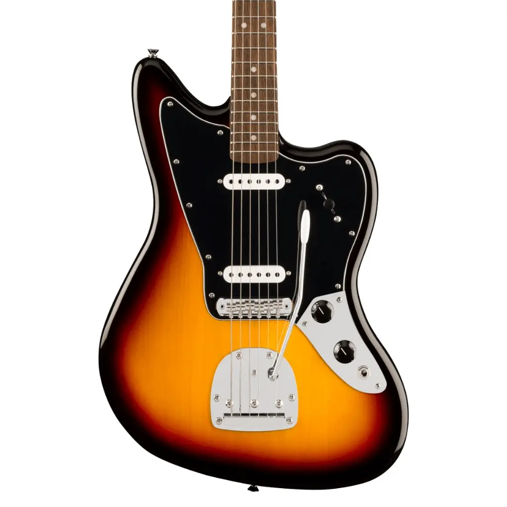 Squier Affinity Series Jaguar With Laurel Fingerboard And Black Pickguard - 3 Colour Sunburst 1