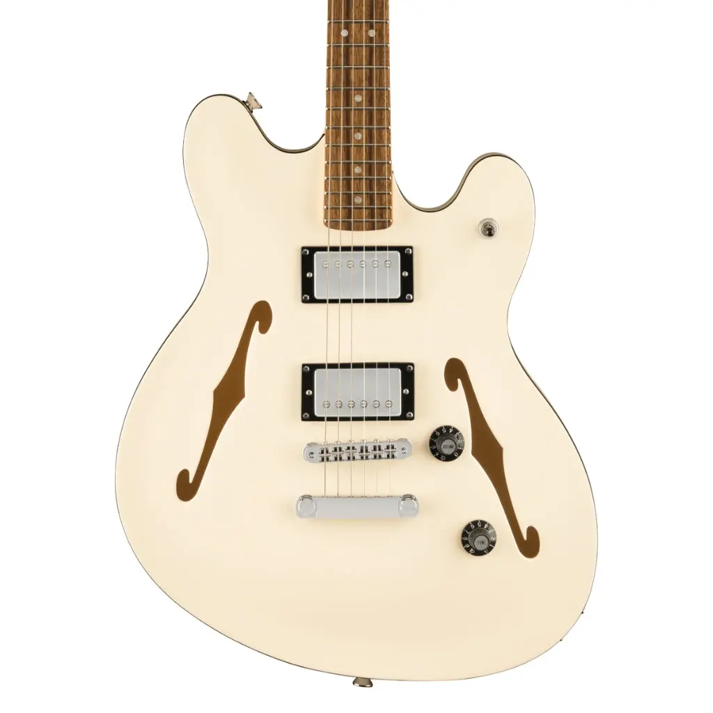 Squier Affinity Series Starcaster Deluxe Laurel Fingerboard - Olympic White 1