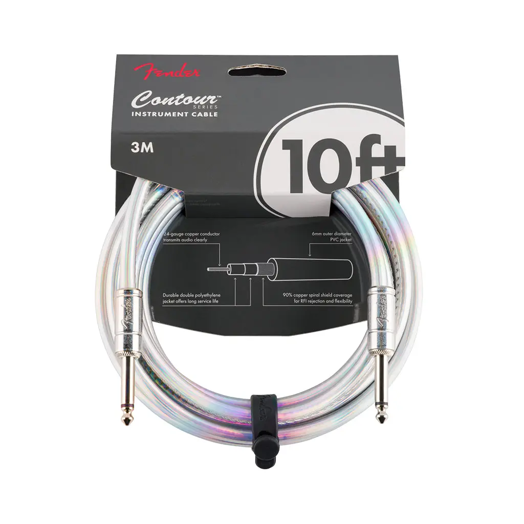 Fender Contour 10Ft Instrument Cable - Iridescent 1