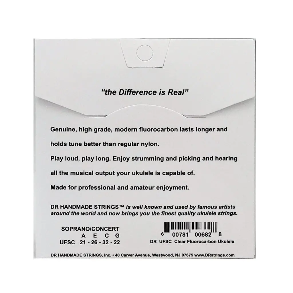 Dr Strings Moonbeams Clear Fluorocarbon Ukulele Strings - Soprano/Concert 2