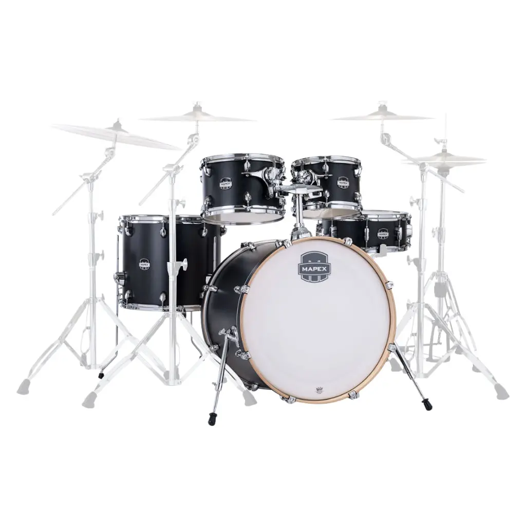 Mapex Mars Maple 5-Piece Rock Fast Shell Pack - Matte Black 1