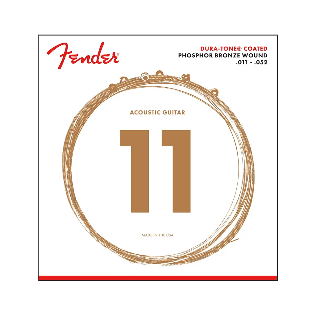 Fender 860Cl Phosphor Bronze Dura Tone Coated 11 To 52 1
