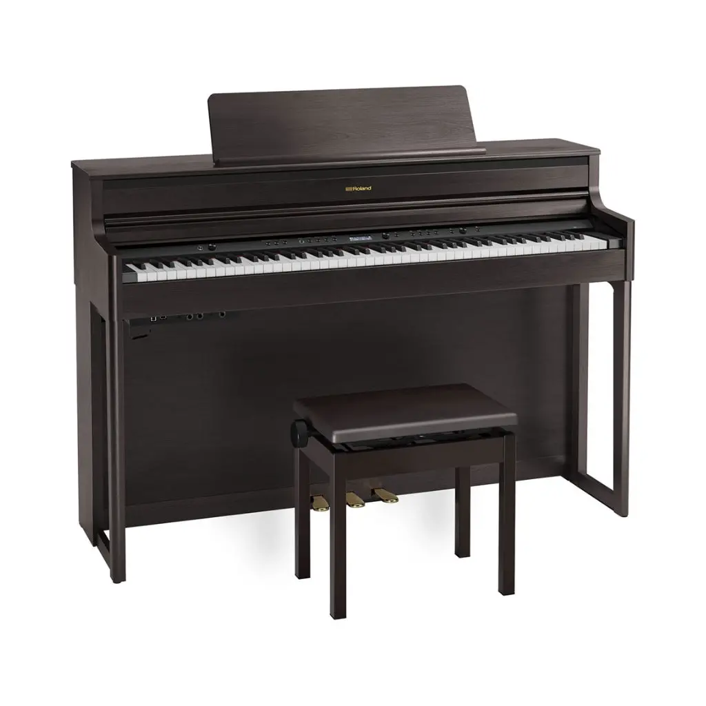 Roland Hp704 Digital Upright Piano - Dark Rosewood 1