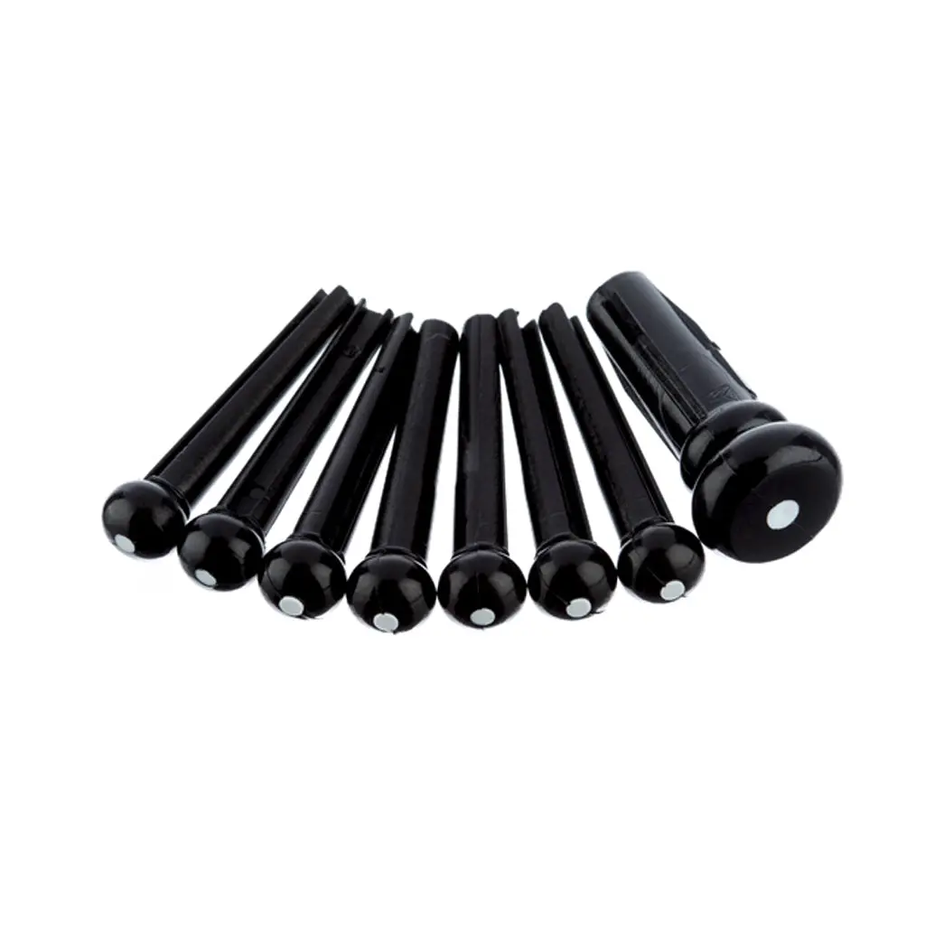 Fender Bridge Pin Set - Black W/ White Dot 1