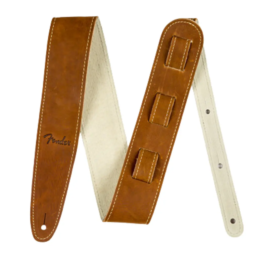 Fender Ball Glove Leather Strap Brown 1