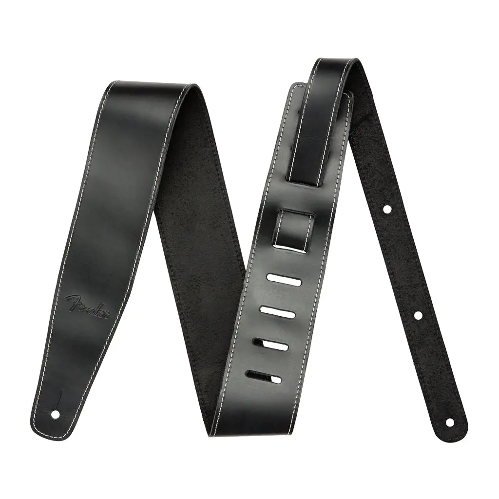 Fender Broken In Leather Strap In Black 1