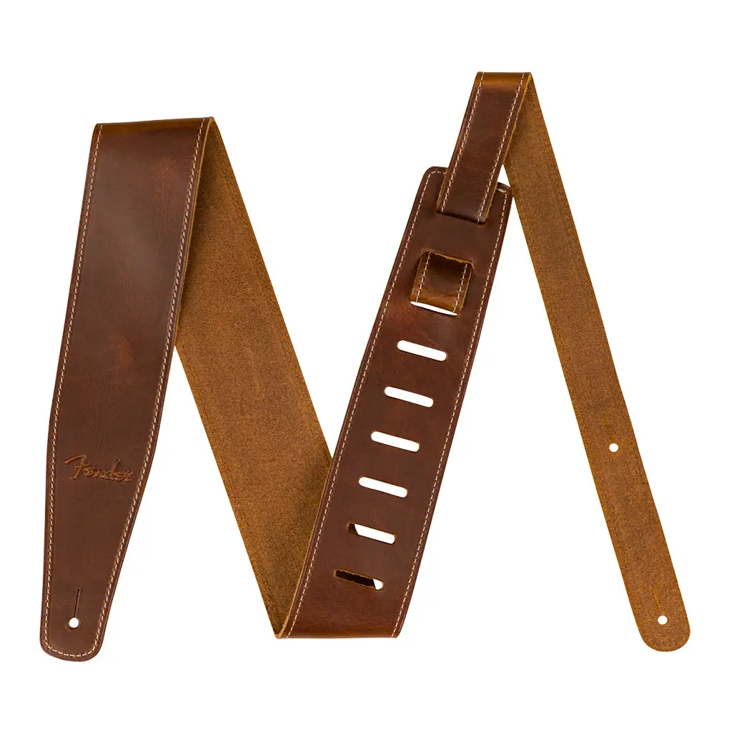 Fender Broken In Leather Strap In Tan 1