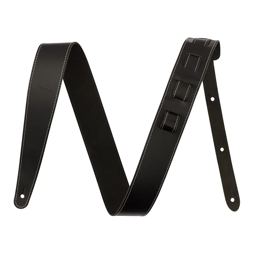 Fender Essentials Leather Strap In Black 1