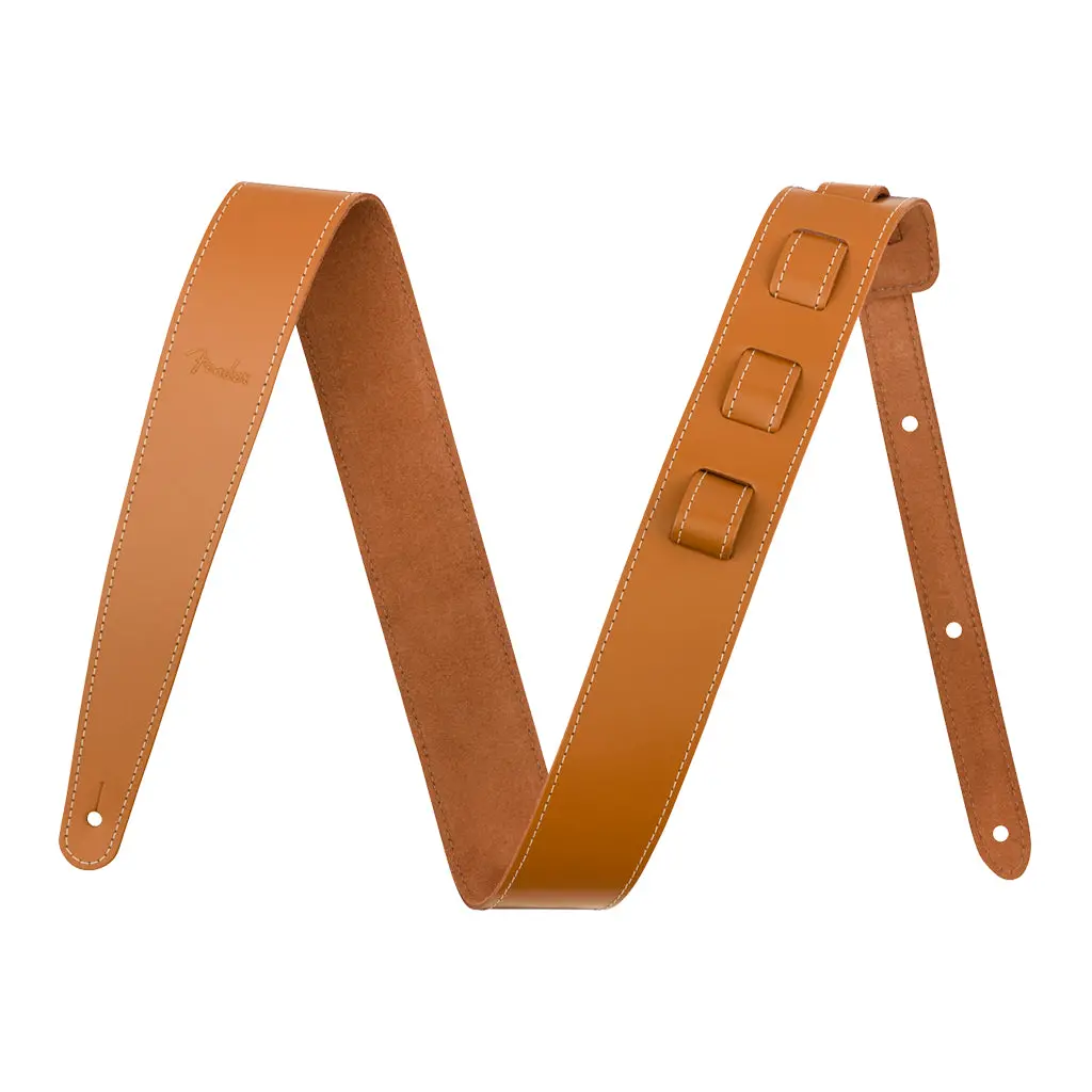 Fender Essentials Leather Strap In Tan 1