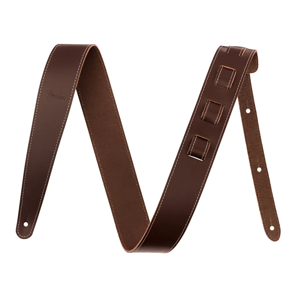 Fender Essentials Leather Strap In Brown 1