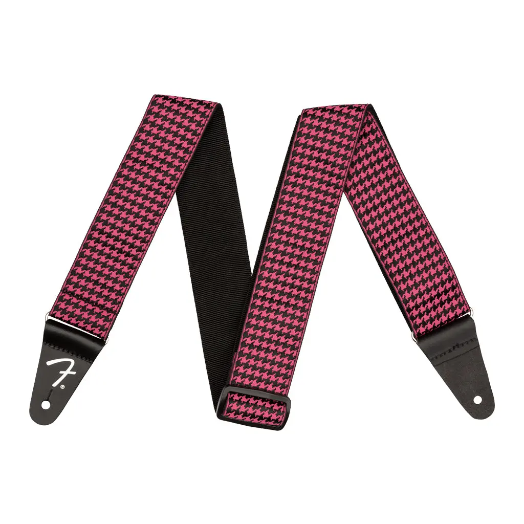 Fender Houndstooth Strap - Pink 1