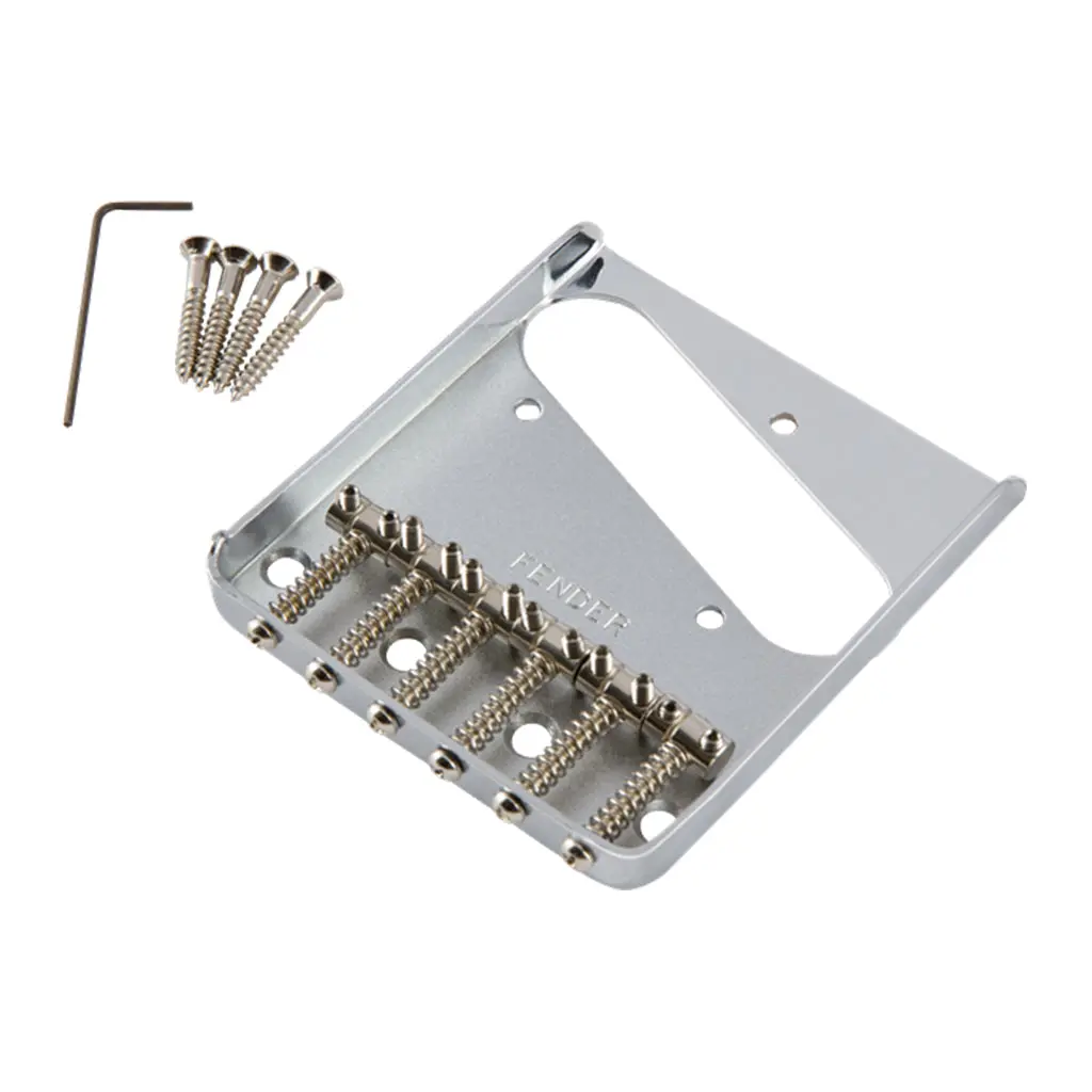 Fender 6 Saddle Vintage Style Telecaster Bridge Assembly In Chrome 1