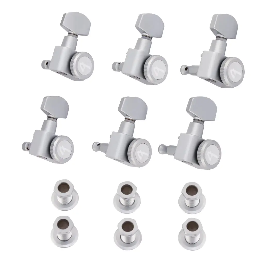 Fender Parts - Tuning Key - Schaller Locking Brushed Chrome Set 1
