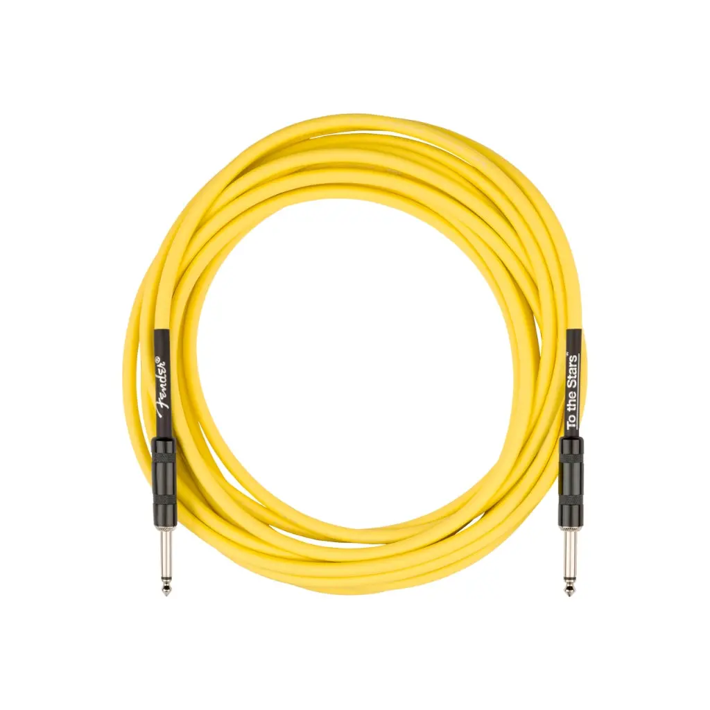 Fender Tom Delonge 18.6' To The Stars Instrument Cable, Graffiti Yellow 1