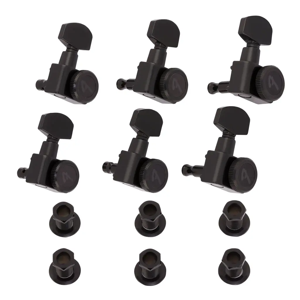 Fender Locking Stratocaster Andtelecaster Staggered Tuning Machines Set In Black 1