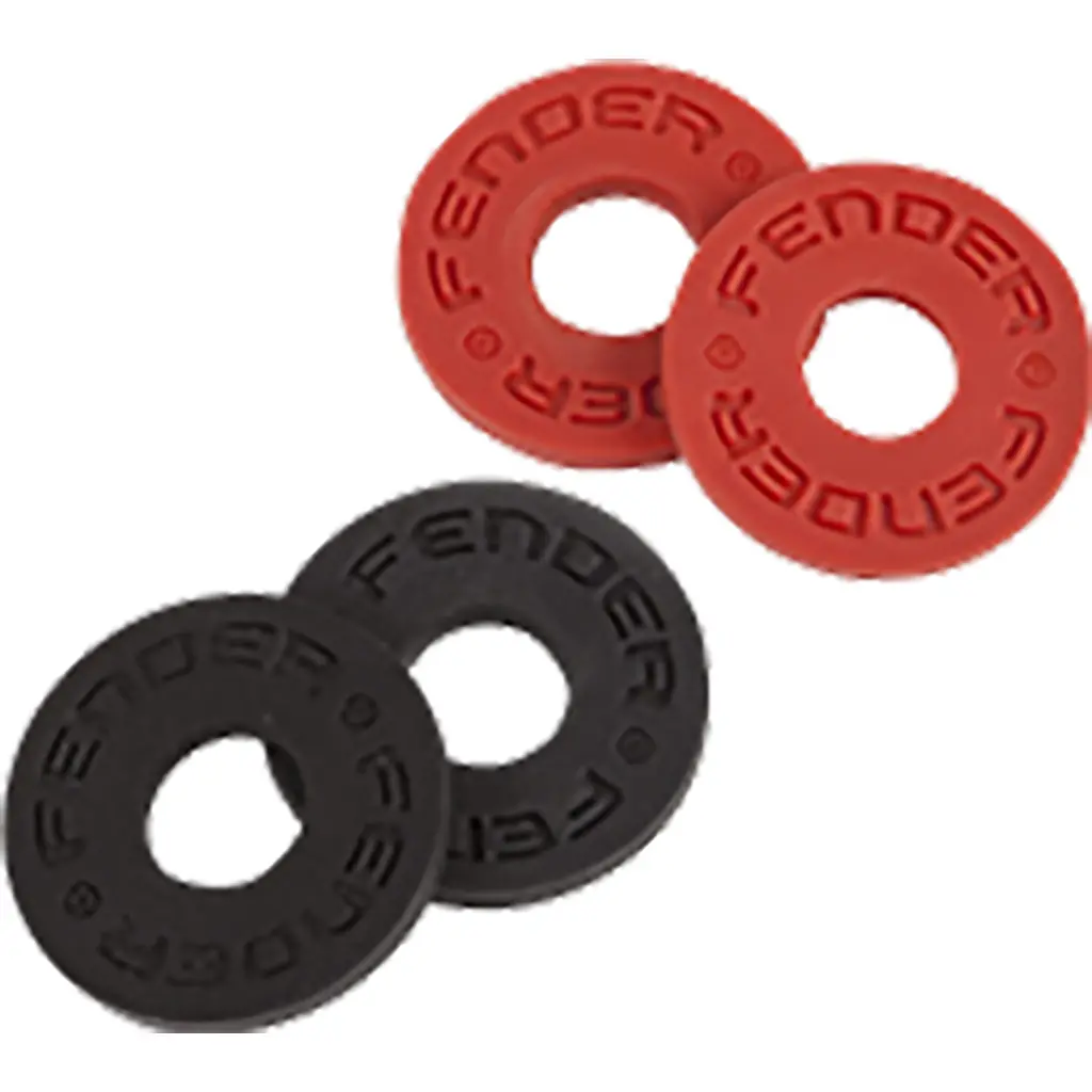 Fender Strap Blocks 4Pk - 2 Black, 2 Red 1