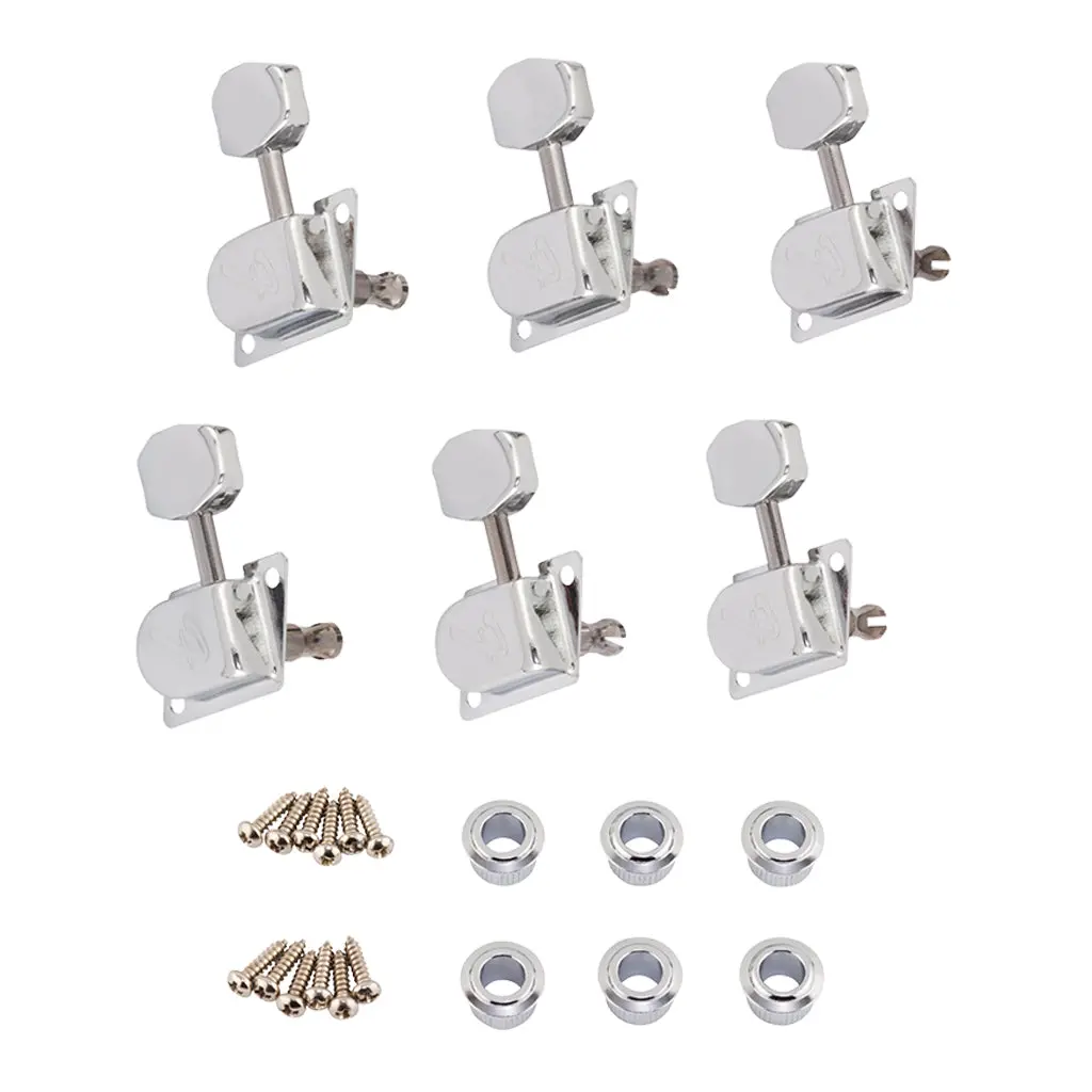 Fender 70S F Style Stratocaster Telecaster Tuning Machines 6 Left Handed In Chrome 1