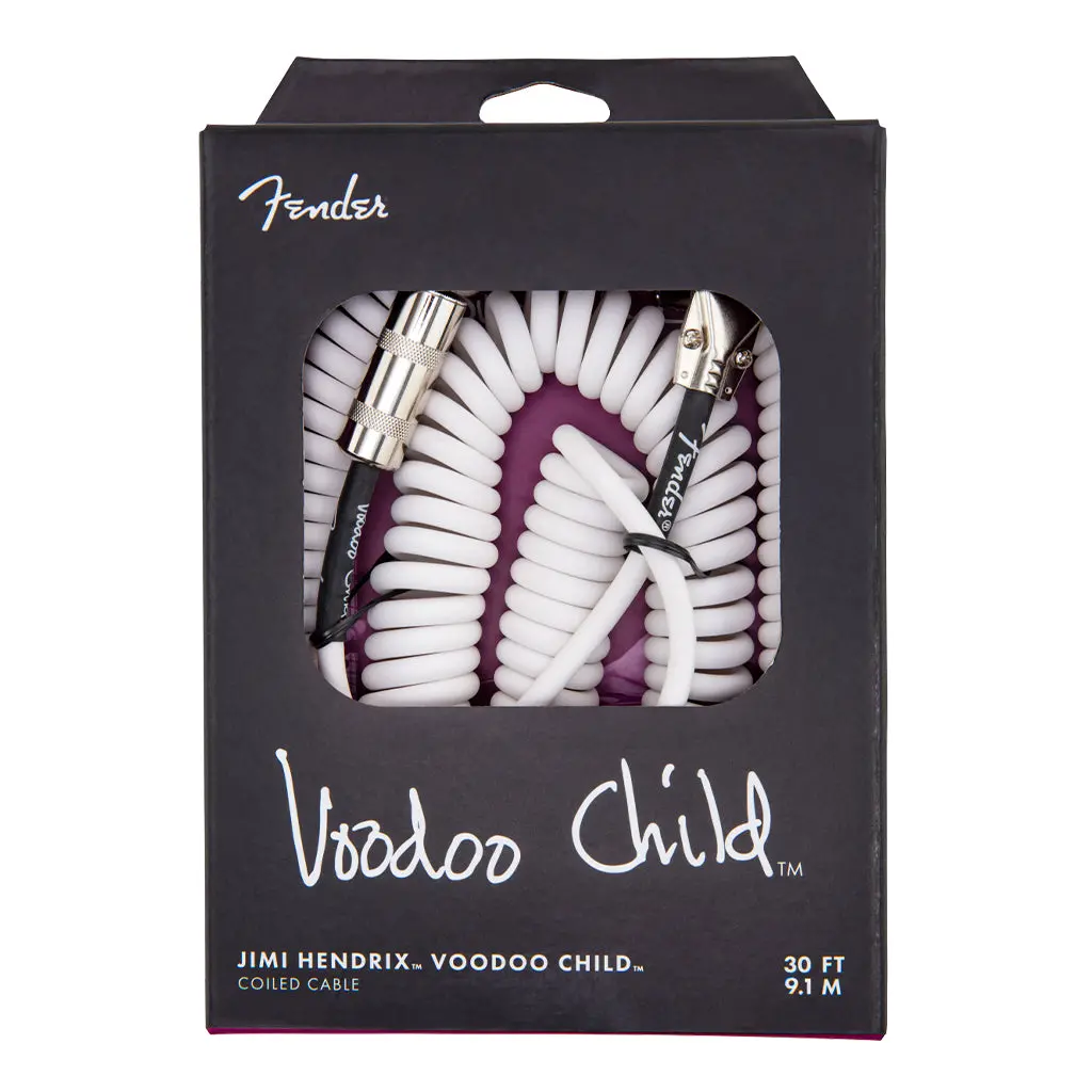 Jimi Hendrix Voodoo Child Cable 30Ft - White 1