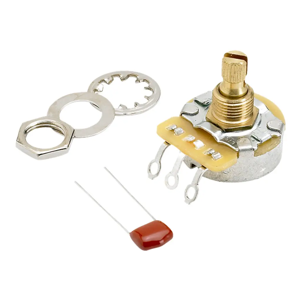 Fender Control Pot - Tone/Vol, No Load, 250K Splift Shaft (Kit) 1