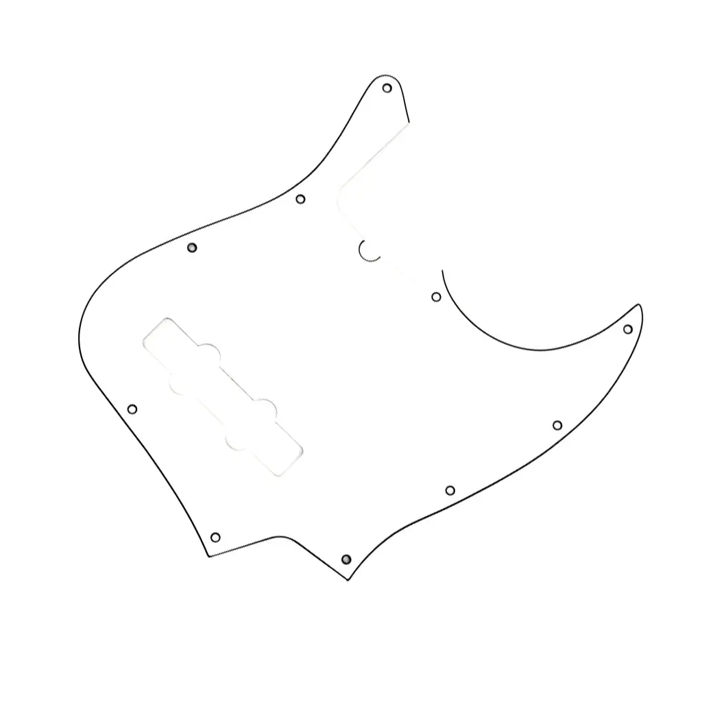 Fender - Pickguard, Jazz Bass®, 10-Hole Mount (With Truss Rod Notch), W/B/W, 3-Ply 1
