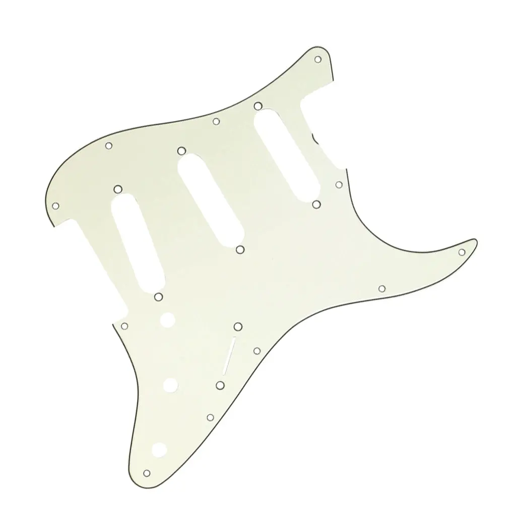 Fender - Pickguard, Stratocaster® S/S/S, 11-Hole Vintage Mount (With Truss Rod Notch), Mint Green, 3-Ply 1