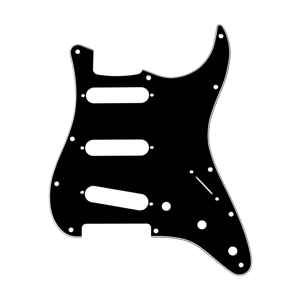 Fender Pickguard - Stratocaster Black 11 Hole - 3 Ply 1