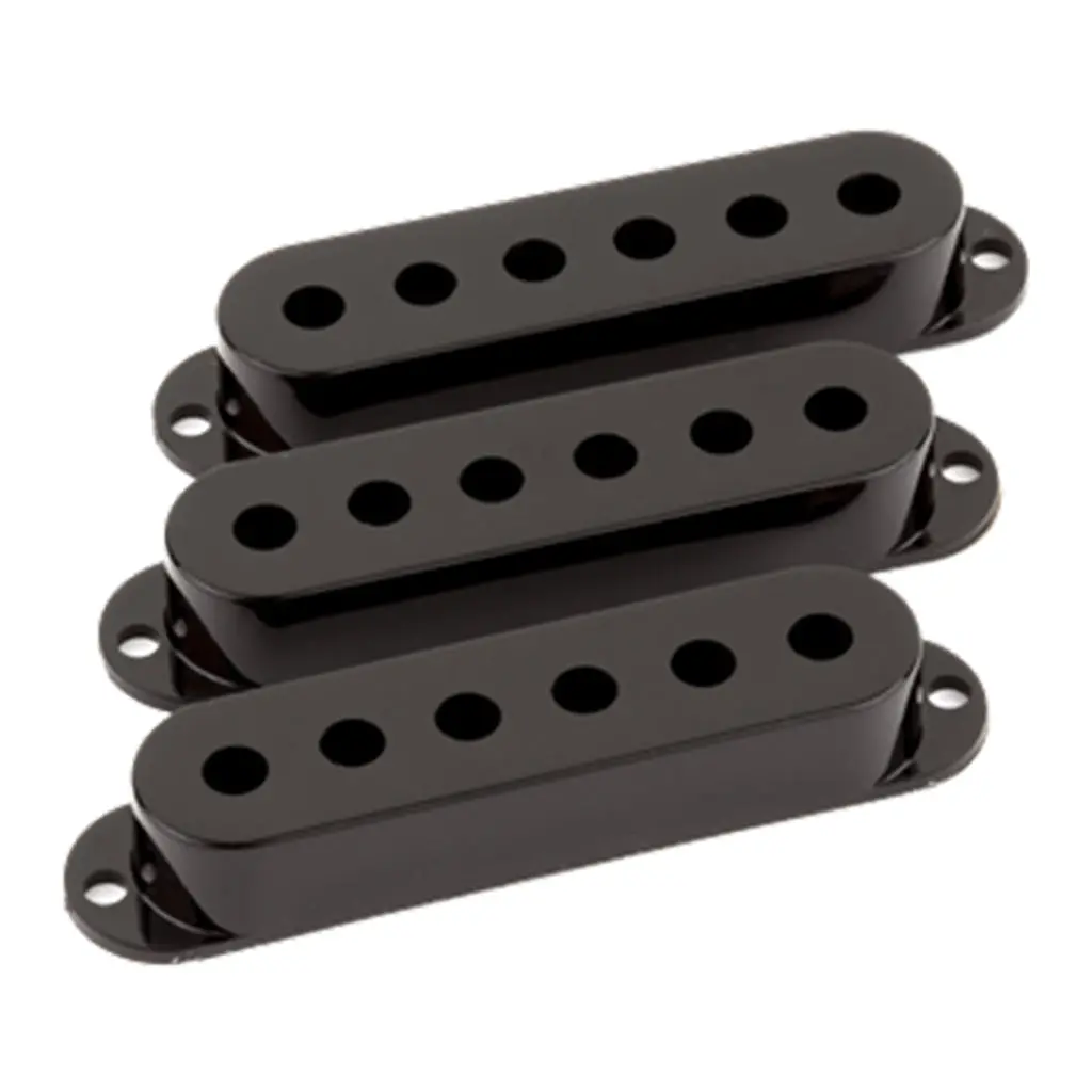 Fender 3 Pickup Covers Stratocaster In Black 1