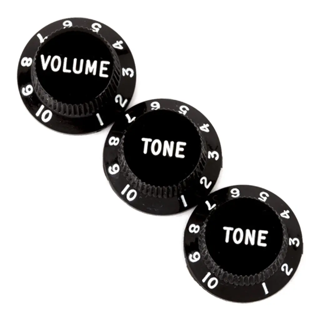 Fender Stratocaster Knobs Black 1