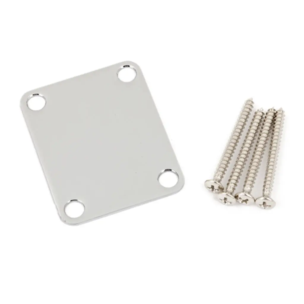 Fender 4 Bolt Vintage Style Neck Plate Plain With No Serial Number Or Logo In Chrome 1