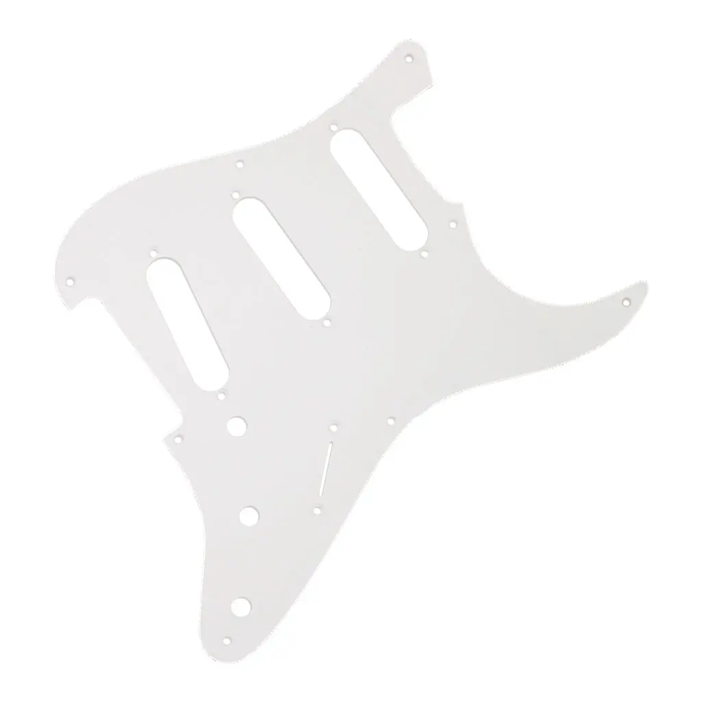 Fender Pickguard - 57 Strat - White 8 Hole 1 Ply 1