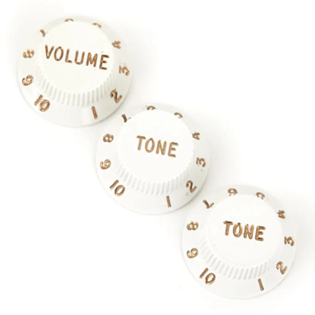 Fender Stratocaster Knobs White 1