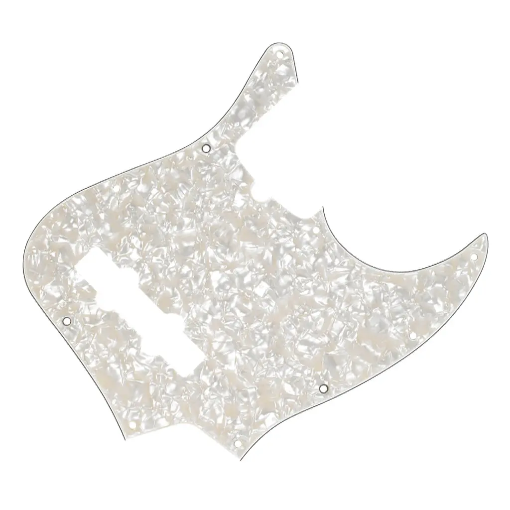 Fender -  Pickguard, Jazz Bass®, 10-Hole Mount, Aged White Pearl, 4-Ply 1