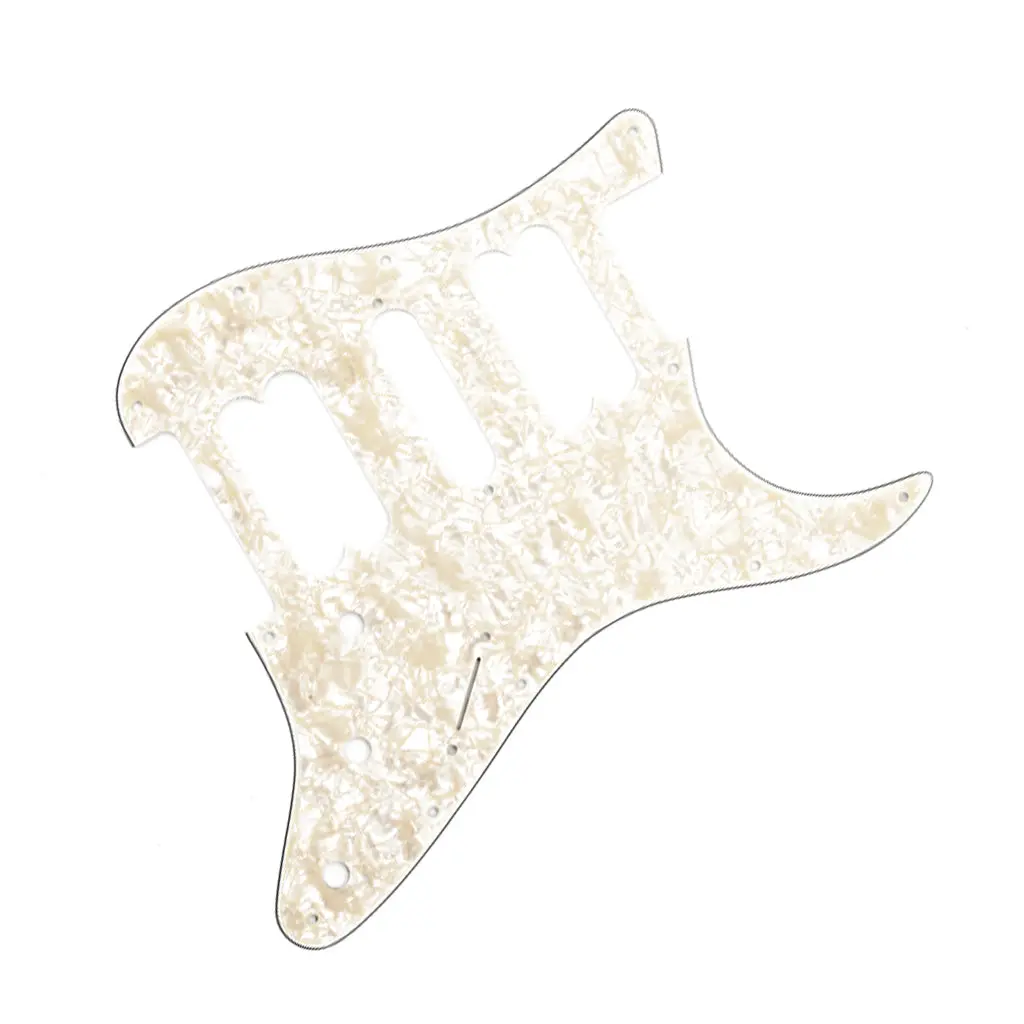 Fender -  Pickguard, Stratocaster® H/S/H, 11-Hole Mount, Aged White Pearl, 4-Ply 1