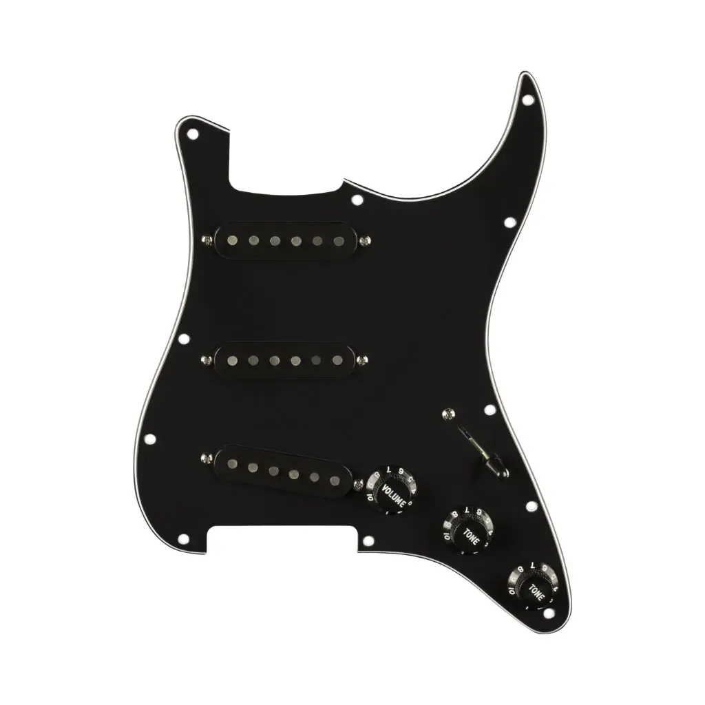 Fender Pre Wired Strat Pickguard Pure Vintage 59 With Rwrp Midde Black 11 Hole Pg 1